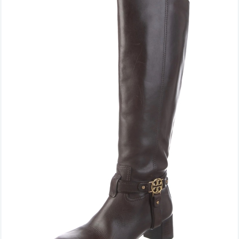 Tory Burch Brown Heeled Boots Classic Design